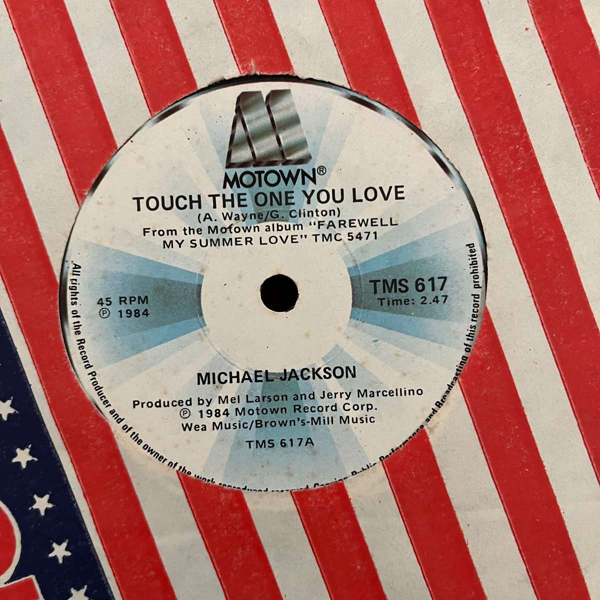 Michael Jackson - Touch The One You Love Vinyl 7 Inch Single South African Press