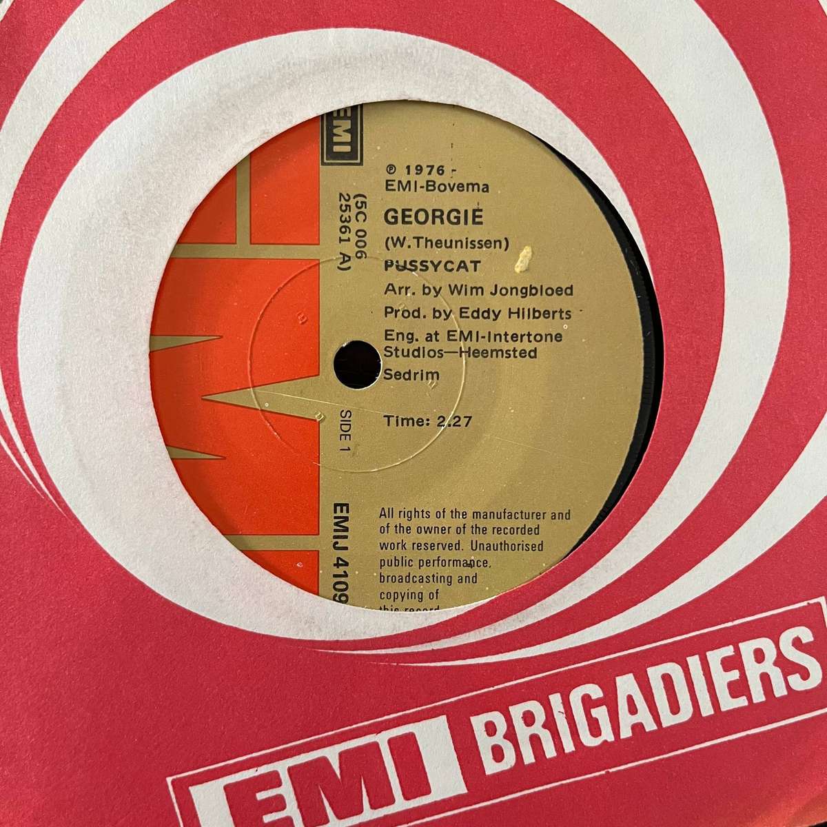 Pussycat - Georgie Vinyl 7 Inch Single South African Press