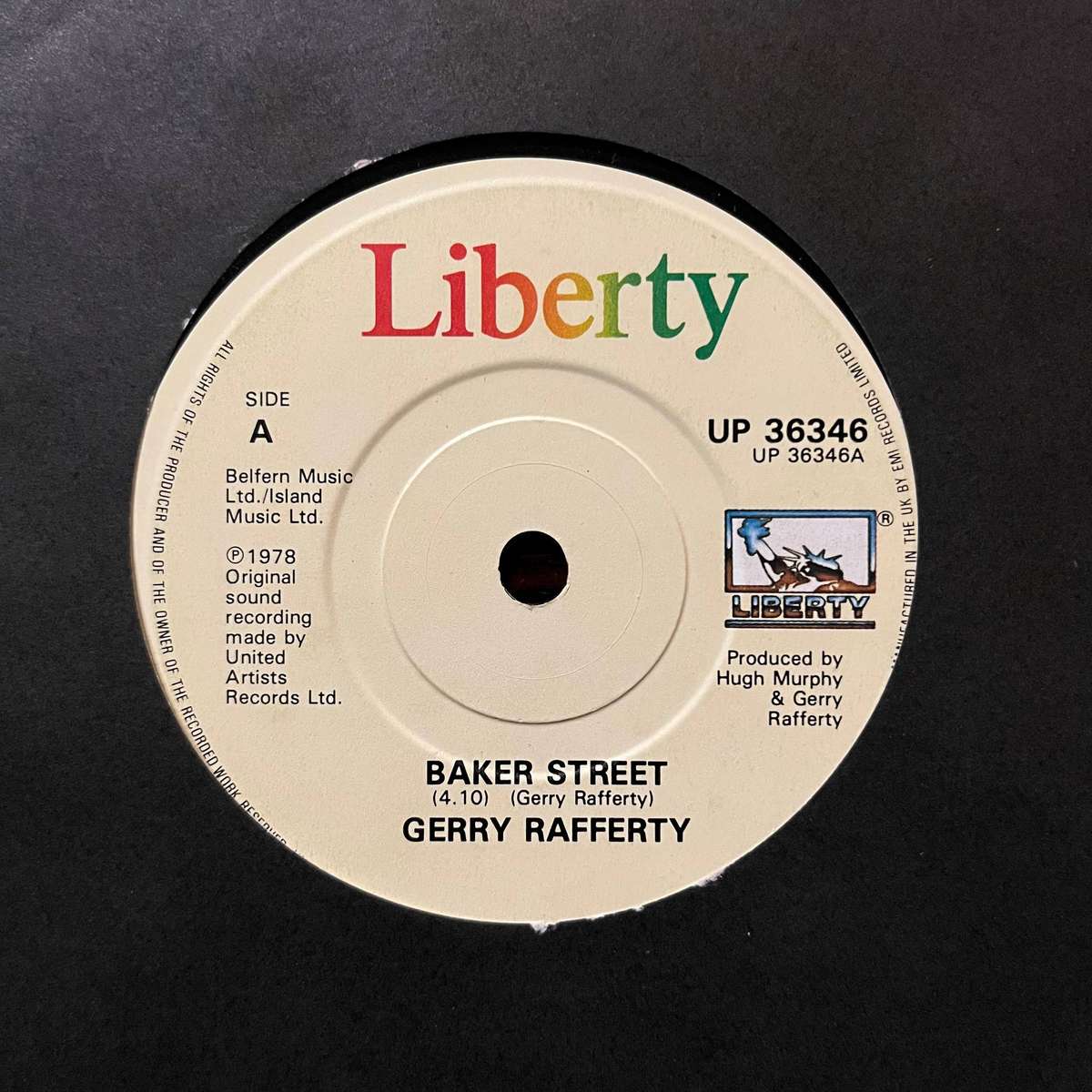 Gerry Rafferty - Baker Street Vinyl 7 Inch Single UK Press