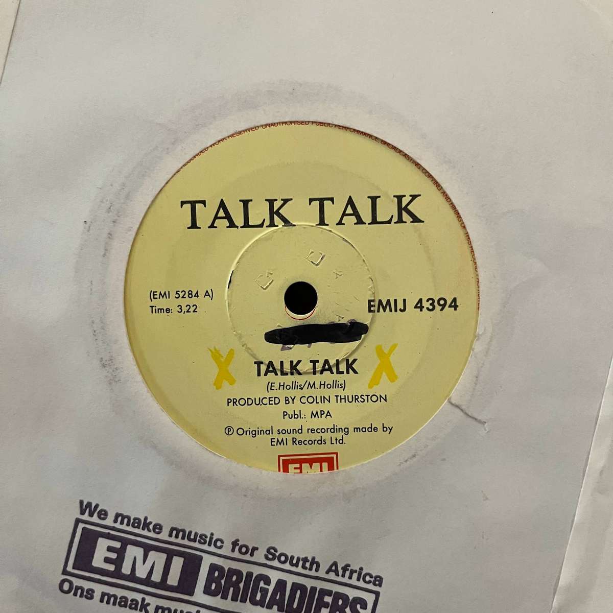 Talk Talk - Talk Talk Vinyl 7 Inch Single South African Press (2)