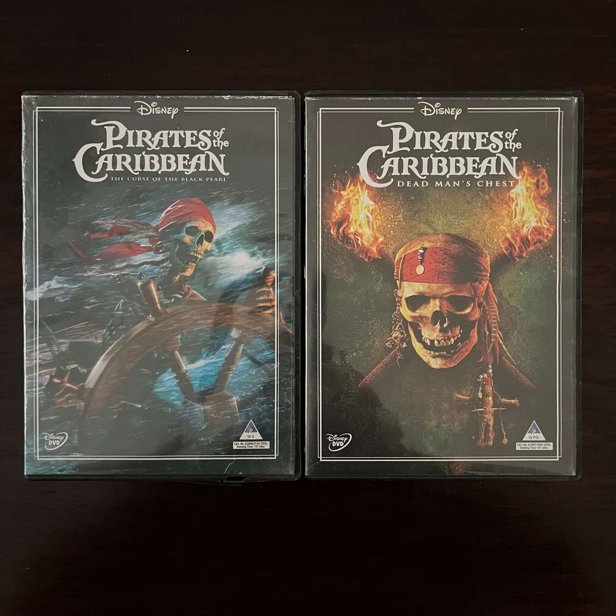 2DVD Lot Pirates Of The Caribbean - Dead Mans Chest / Curse Of Black Pearl