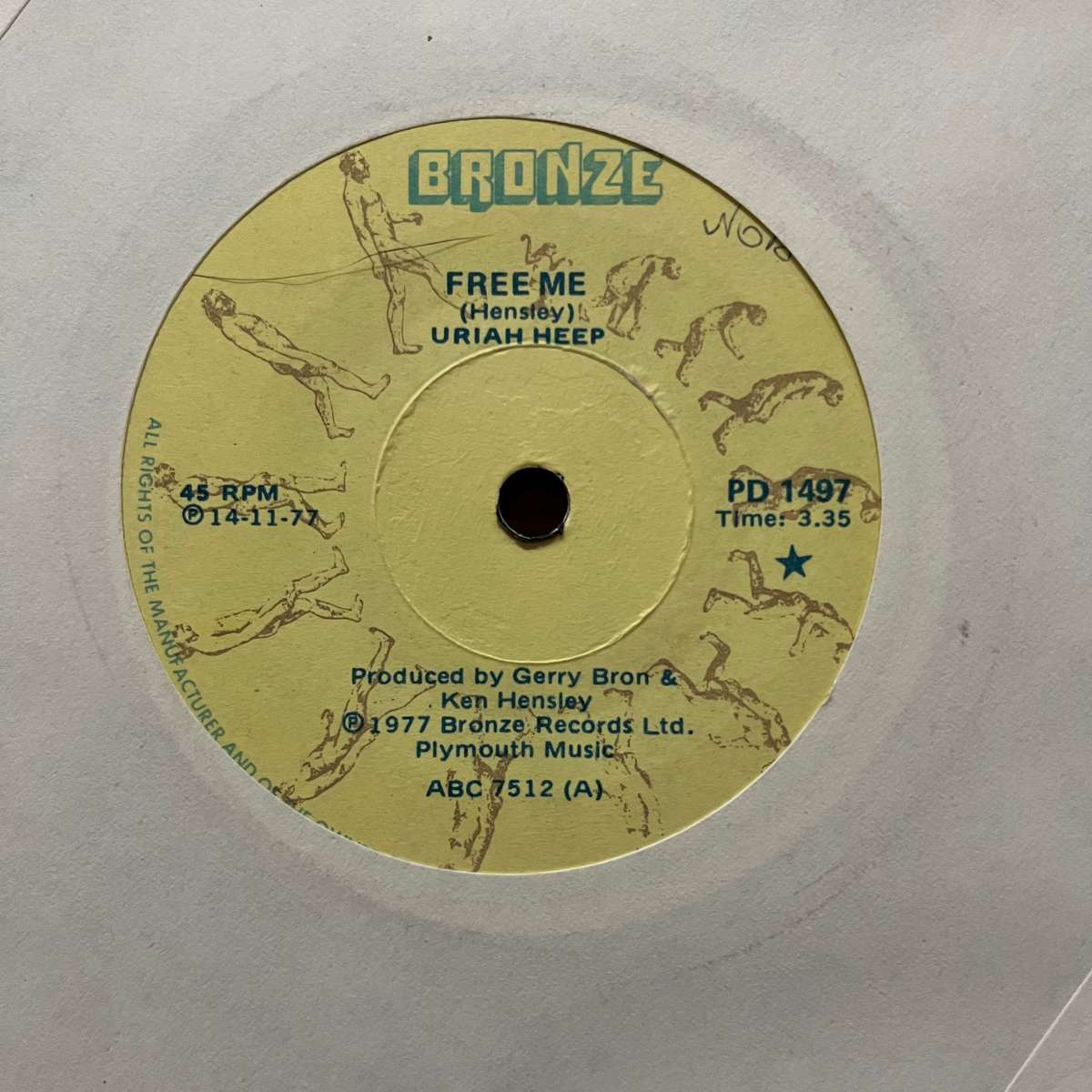 Uriah Heep - Free Me Vinyl 7 Inch Single South African Press