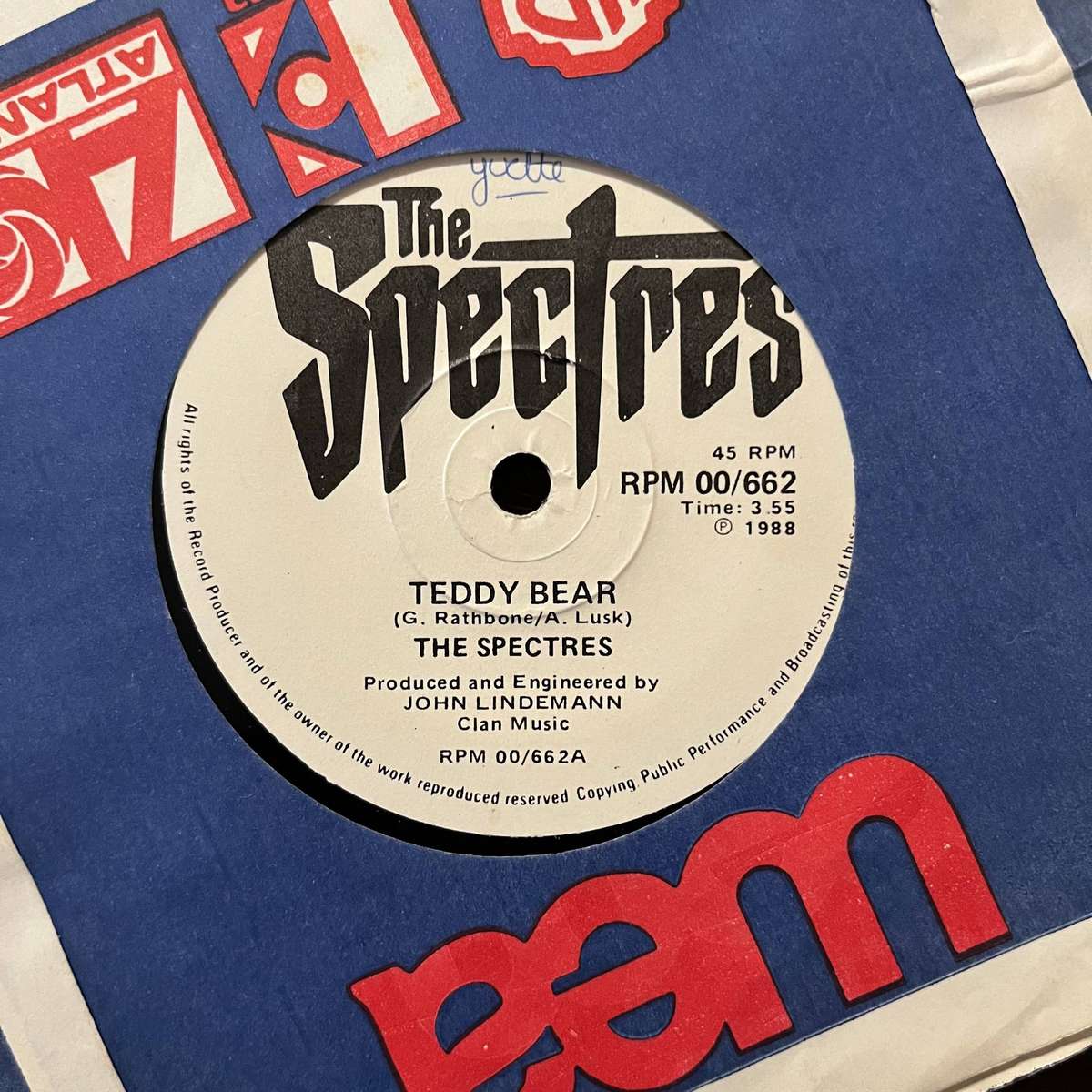 The Spectres - Teddy Bear Vinyl 7 Inch Single Rare South African