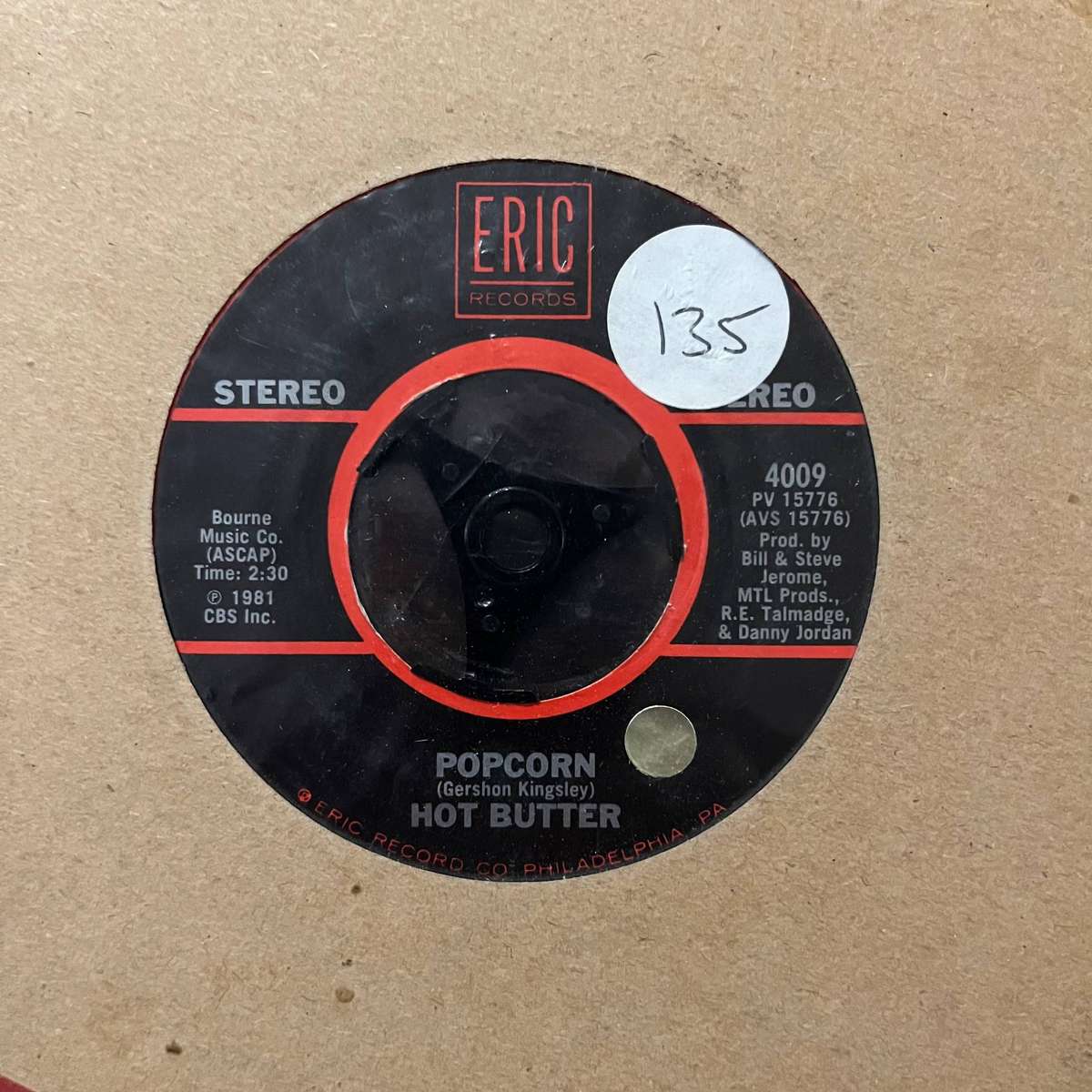 Hot Butter / Buzz Clifford - Popcorn / Baby Sittin' Boogie Vinyl 7 Inch Single US Press