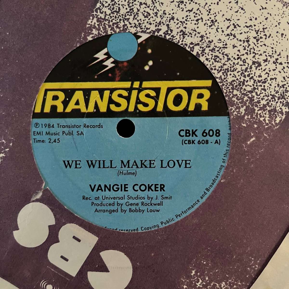 Vangie Coker - We Will Make Love Vinyl 7 Inch Single South African Press