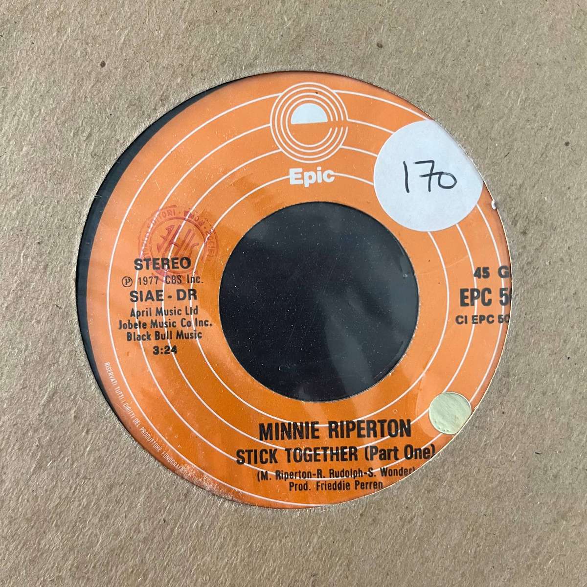 Minnie Riperton - Stick Together Vinyl 7 Inch Single UK Press