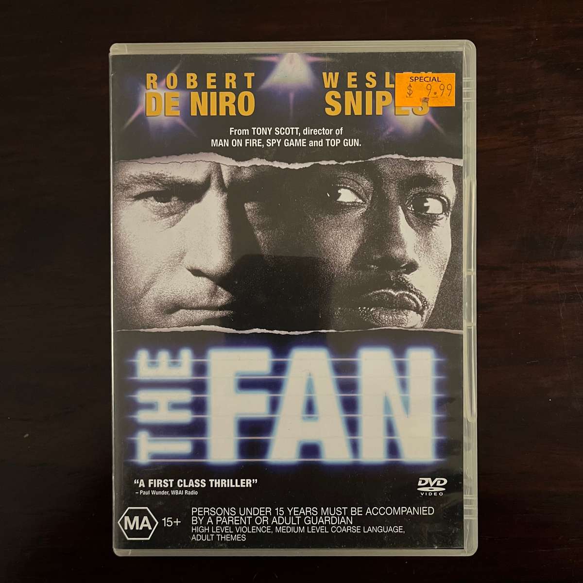 The Fan DVD Robert DeNiro Wesley Snipes DVD Australian Press