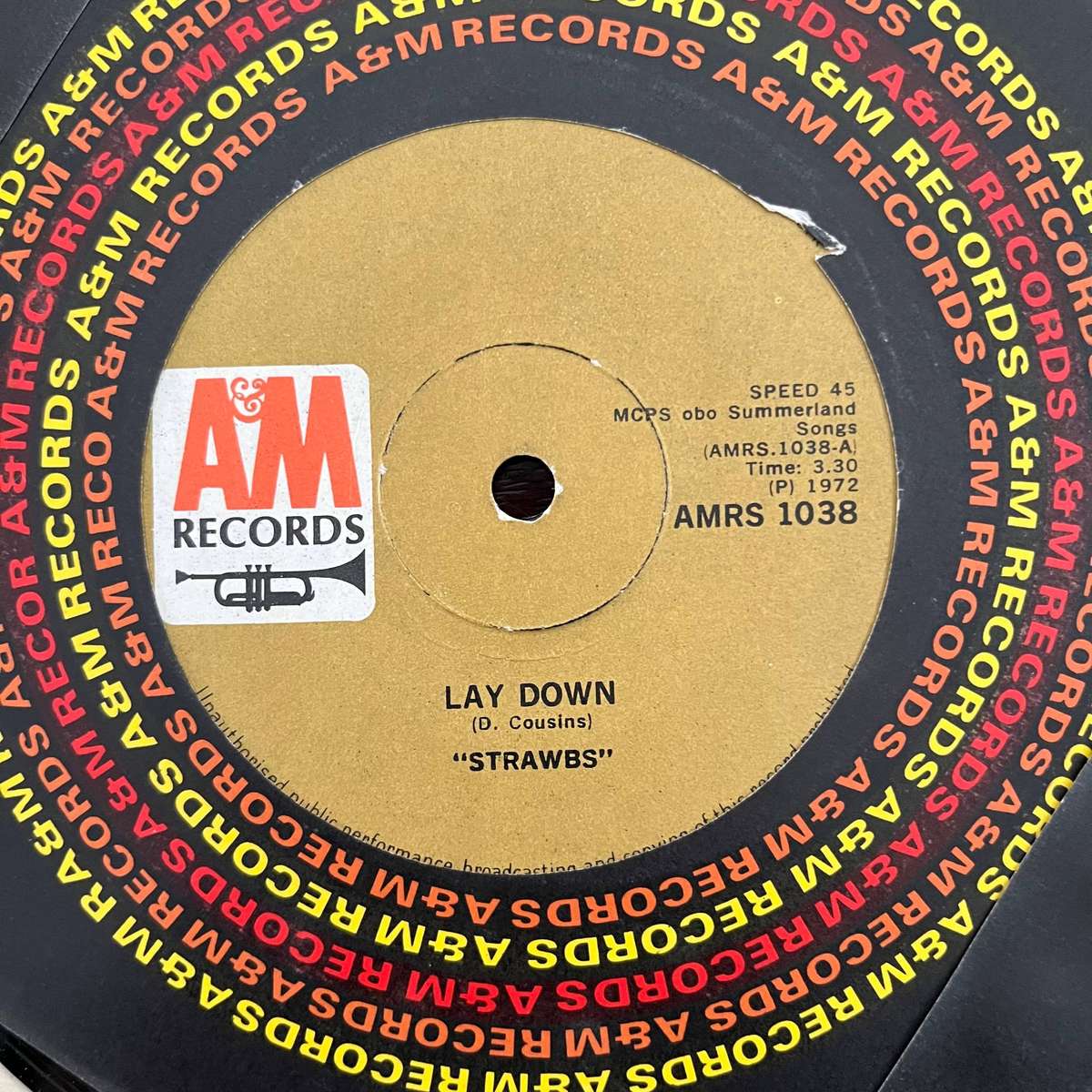 Strawbs - Lay Down Vinyl 7 Inch Single South African Press