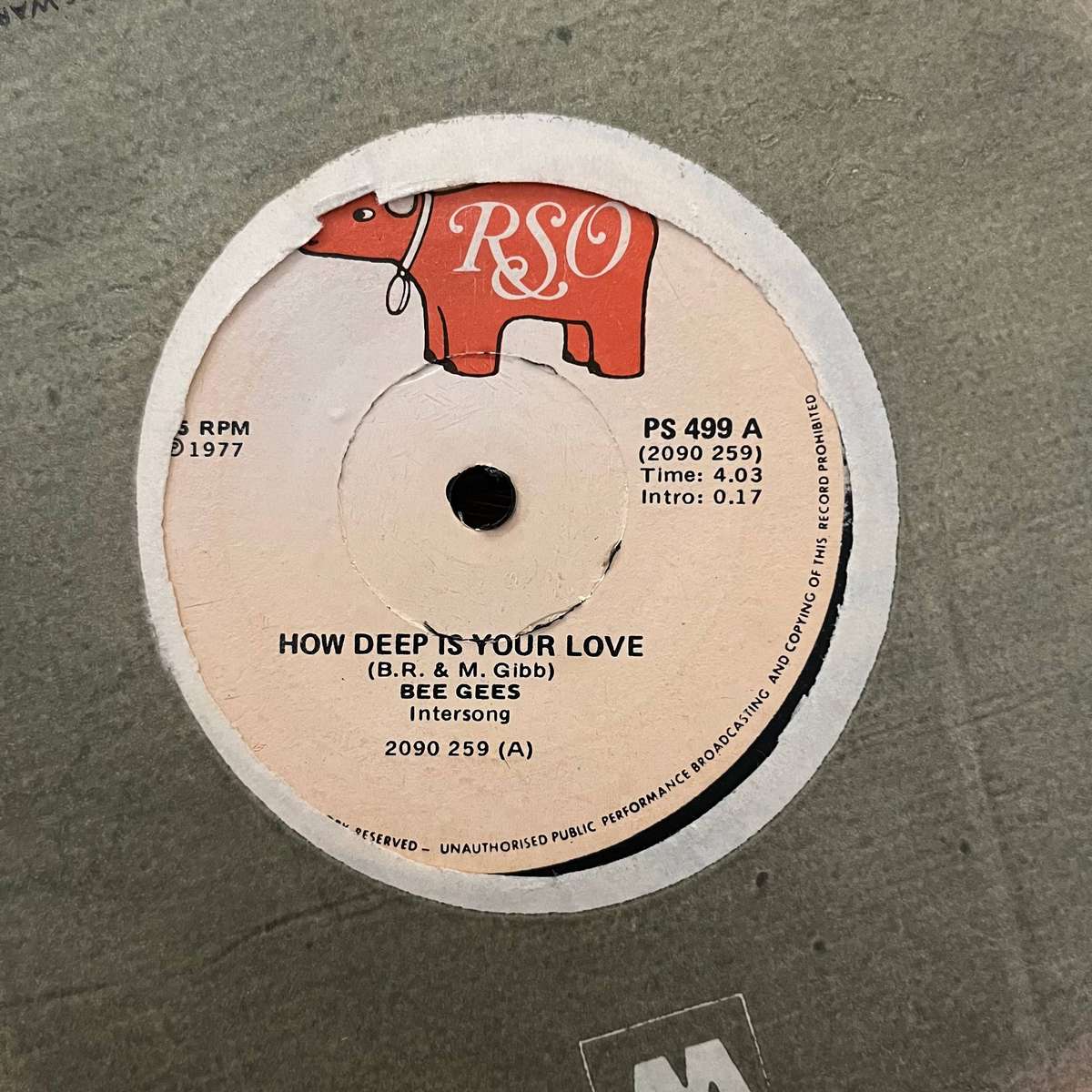 Bee Gees - How Deep Is Your Love Vinyl 7 Inch Single South African Press