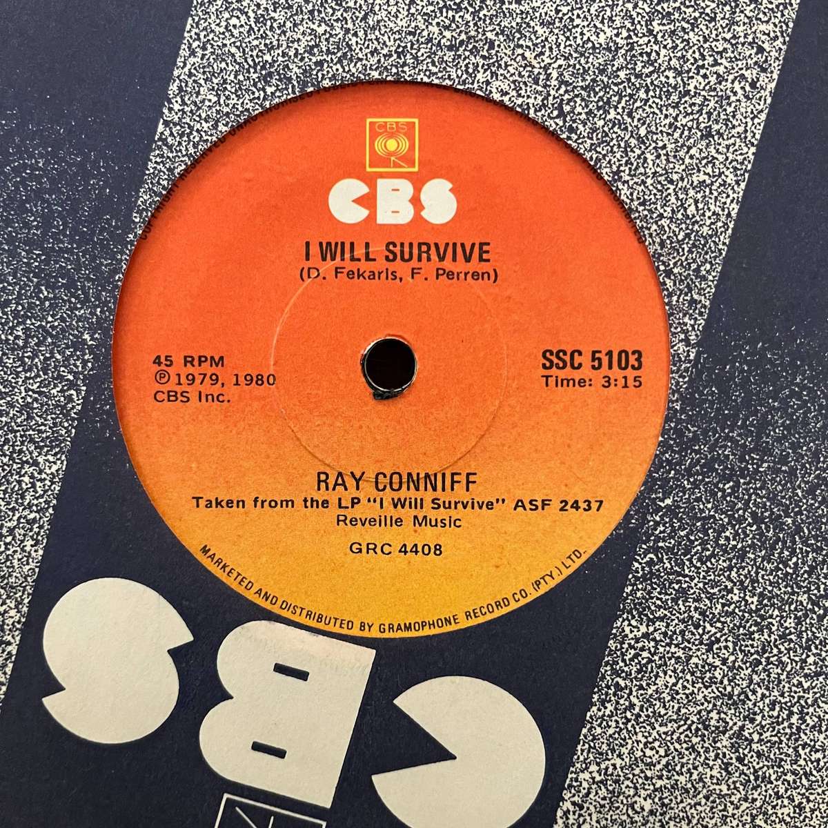 Ray Conniff - I Will Survive Vinyl 7 Inch Single South African Press