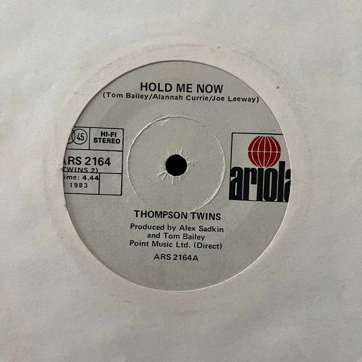 Thompson Twins - Hold Me Now Vinyl 7 Inch Single South African Press