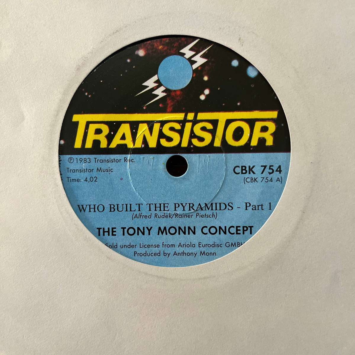 The Tony Monn Concept - Who Built The Pyramids Vinyl 7 Inch Single Electro Synth Pop
