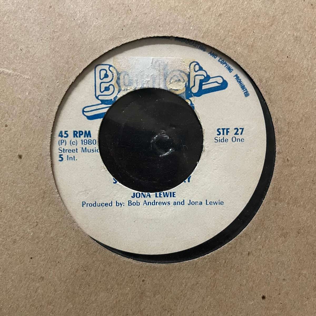 Jona Lewie - Stop The Cavalry Vinyl 7 Inch Single Zimbabwe Press