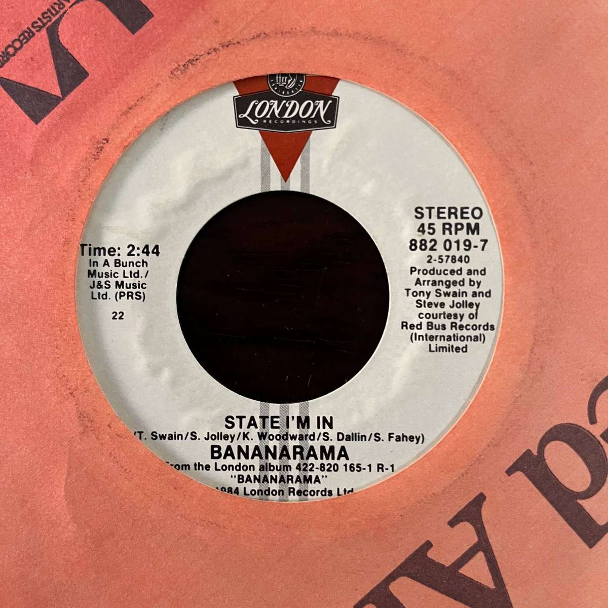 Bananarama - The Wild Life Vinyl 7 Inch Single US Press