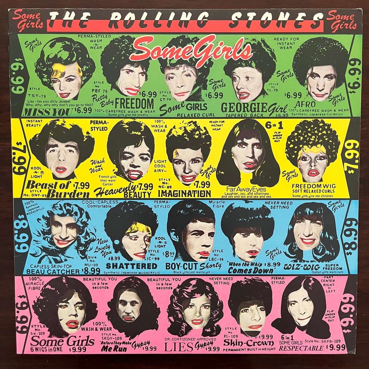 The Rolling Stones - Some Girls Vinyl LP South African Press Die Cut Uncensored Sleeve