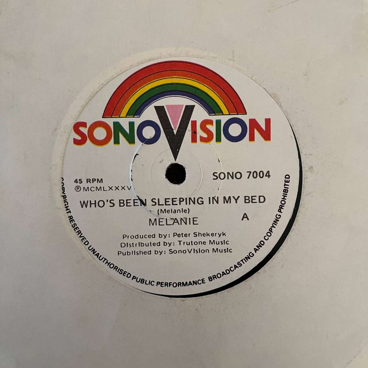 Melanie - Who's Been Sleeping In My Bed Vinyl 7 Inch Single South African Soul Disco