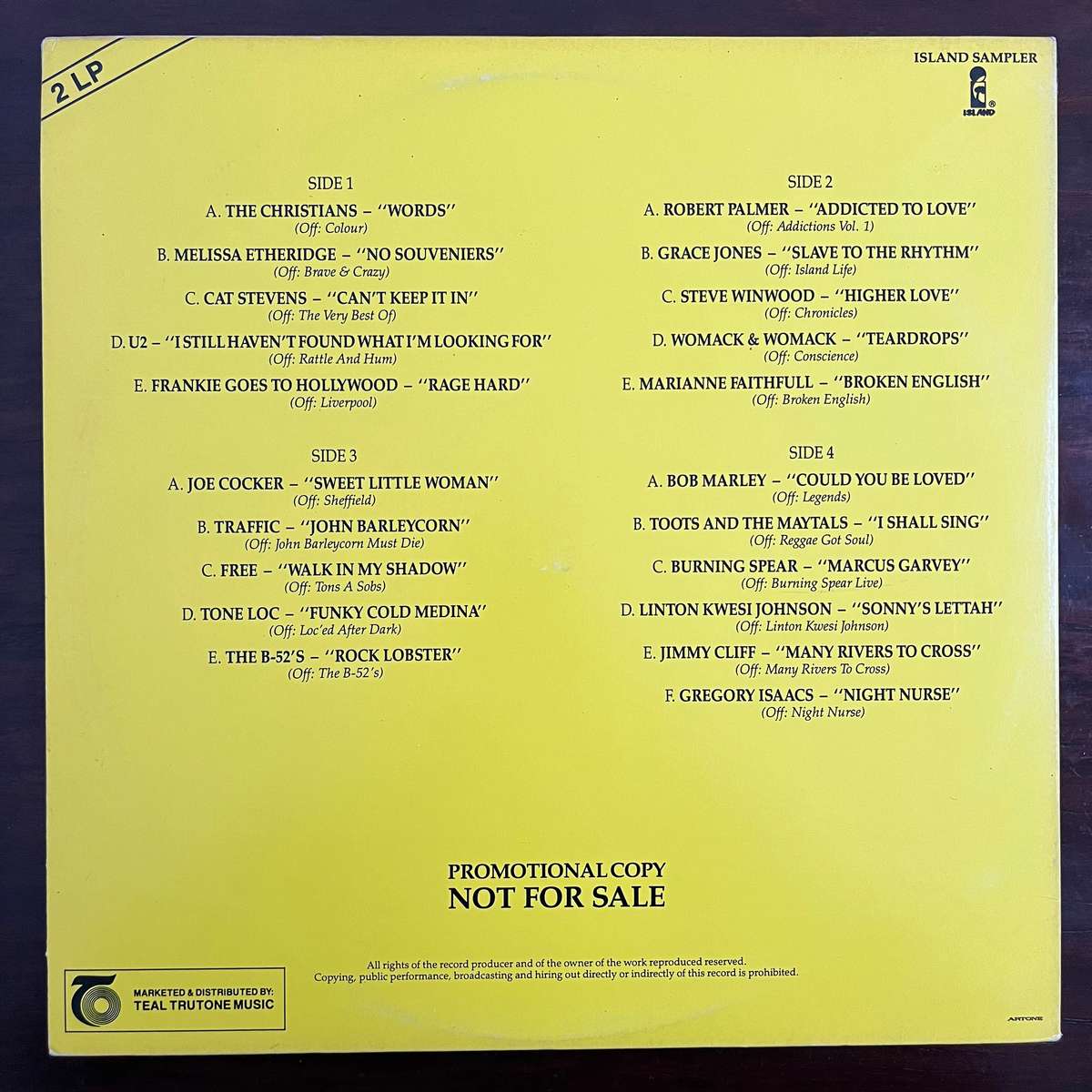 Island Records - The Final Move Vinyl 2LP Rare Sampler Bob Marley B-52s Burning Spear