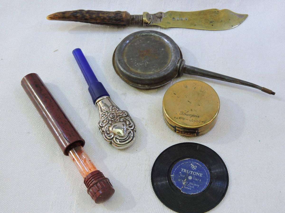 Assortment of various vintage curiosities,