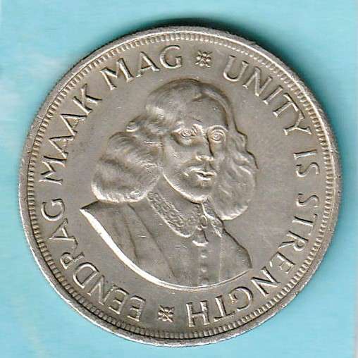 1961 South Africa Silver Fifty Cent. As per scan.