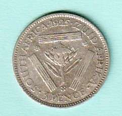 1925 South Africa Union Silver Tickey. As per scan.