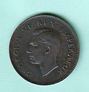 1937 South Africa Union Bronze Quarter Penny. As per scan.