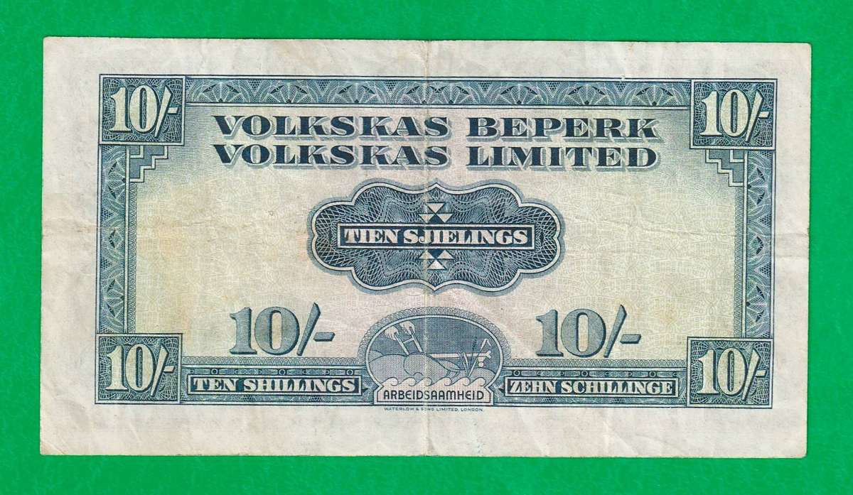 10 Shillings SOUTH WEST AFRICA 1952 Banknote