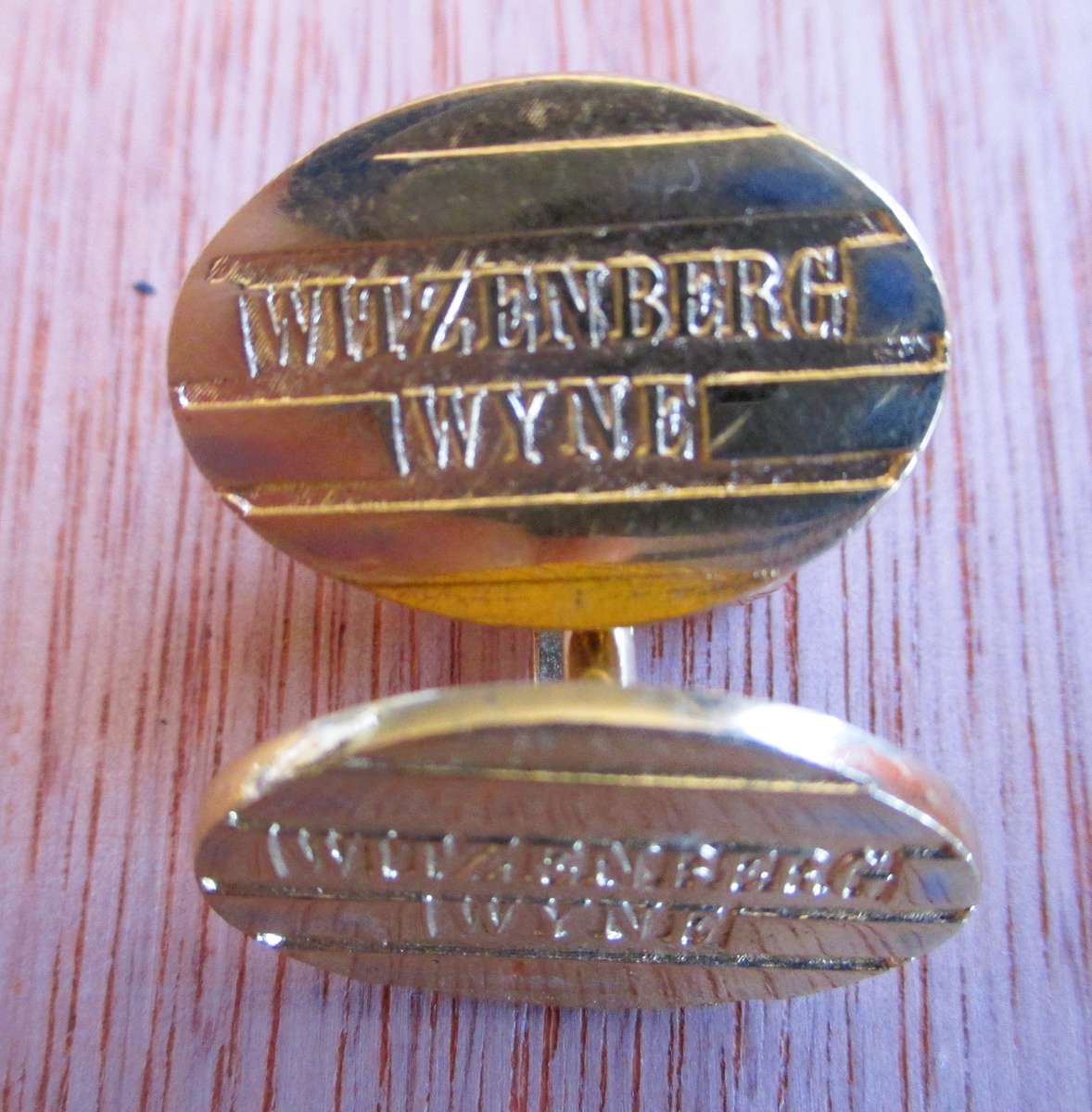 Vintage Gold color Witzenberg Wyne Cufflinks.