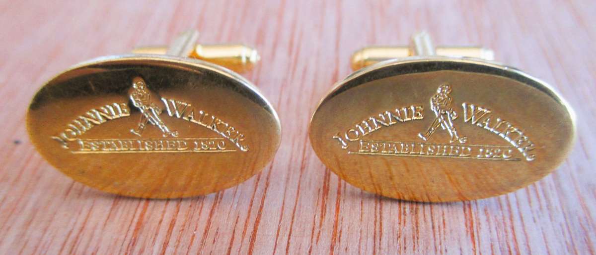 Vintage Gold color Johnny Walker Cufflinks.