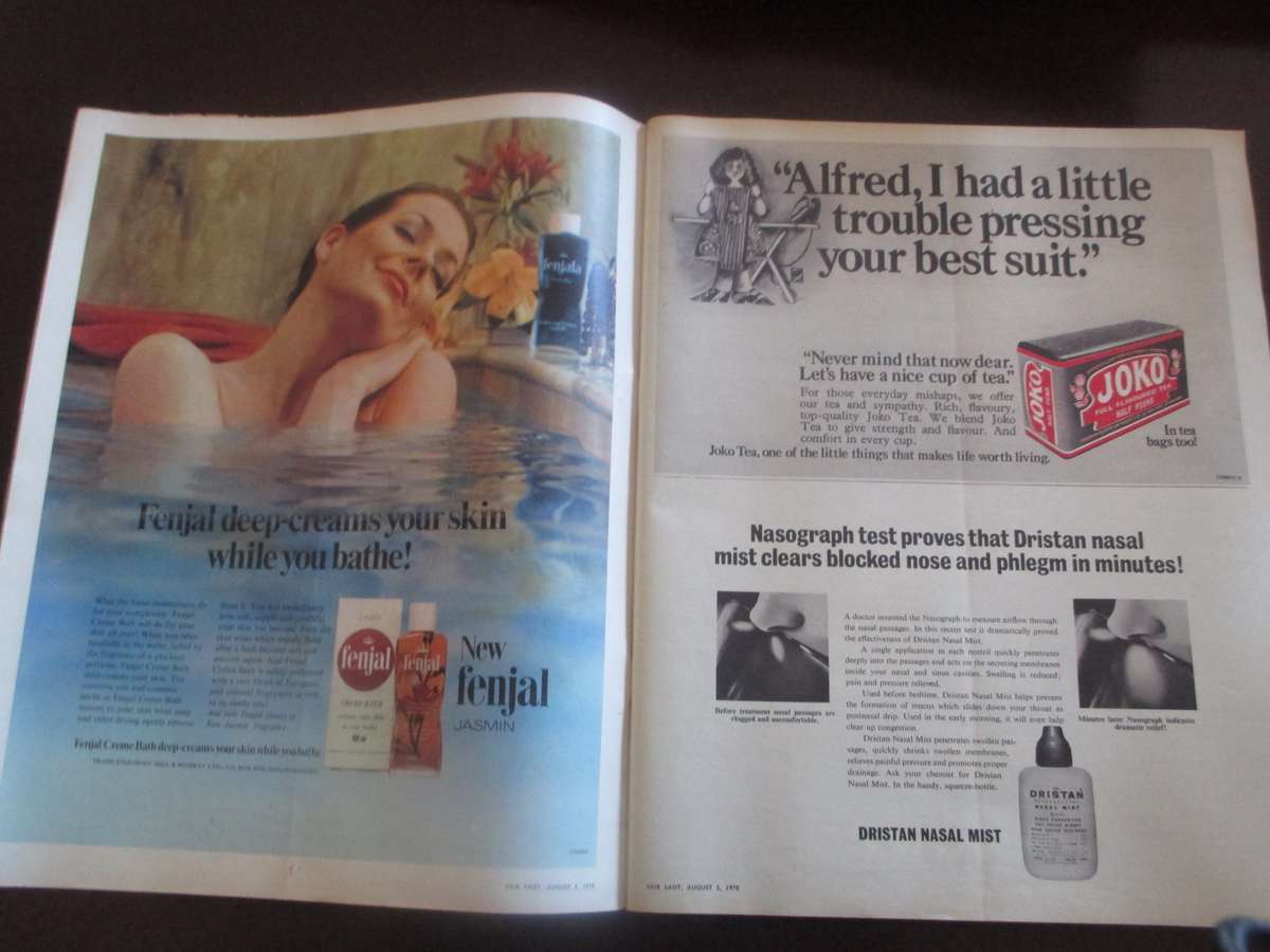 Vintage August 1970 Fair Lady Magazine. 175p As per photo.