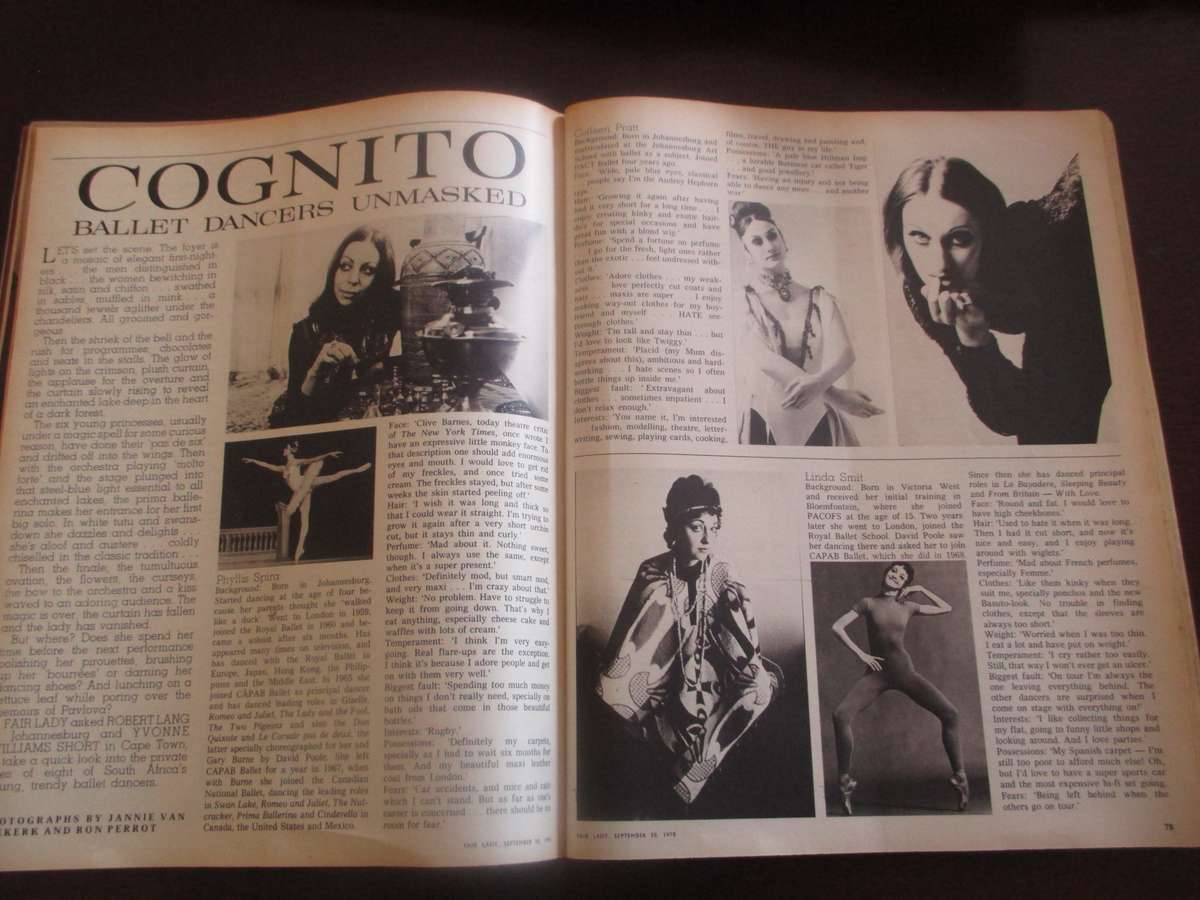 Vintage September 1970 Fair Lady Magazine. 199p As per photo.