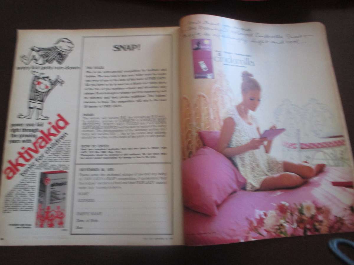 Vintage September 1970 Fair Lady Magazine. 199p As per photo.