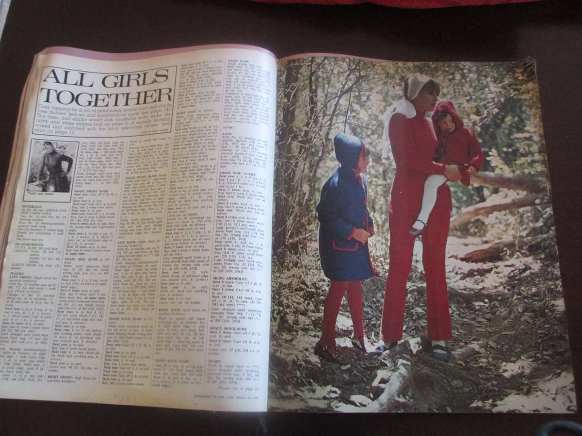 Vintage March 1970 Fair Lady Magazine. 175p. plus Fair Lady Winter Knit Book. As per photo.