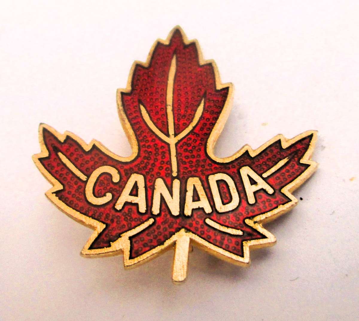Vintage Red Maple Leaf Canada Lapel Pin