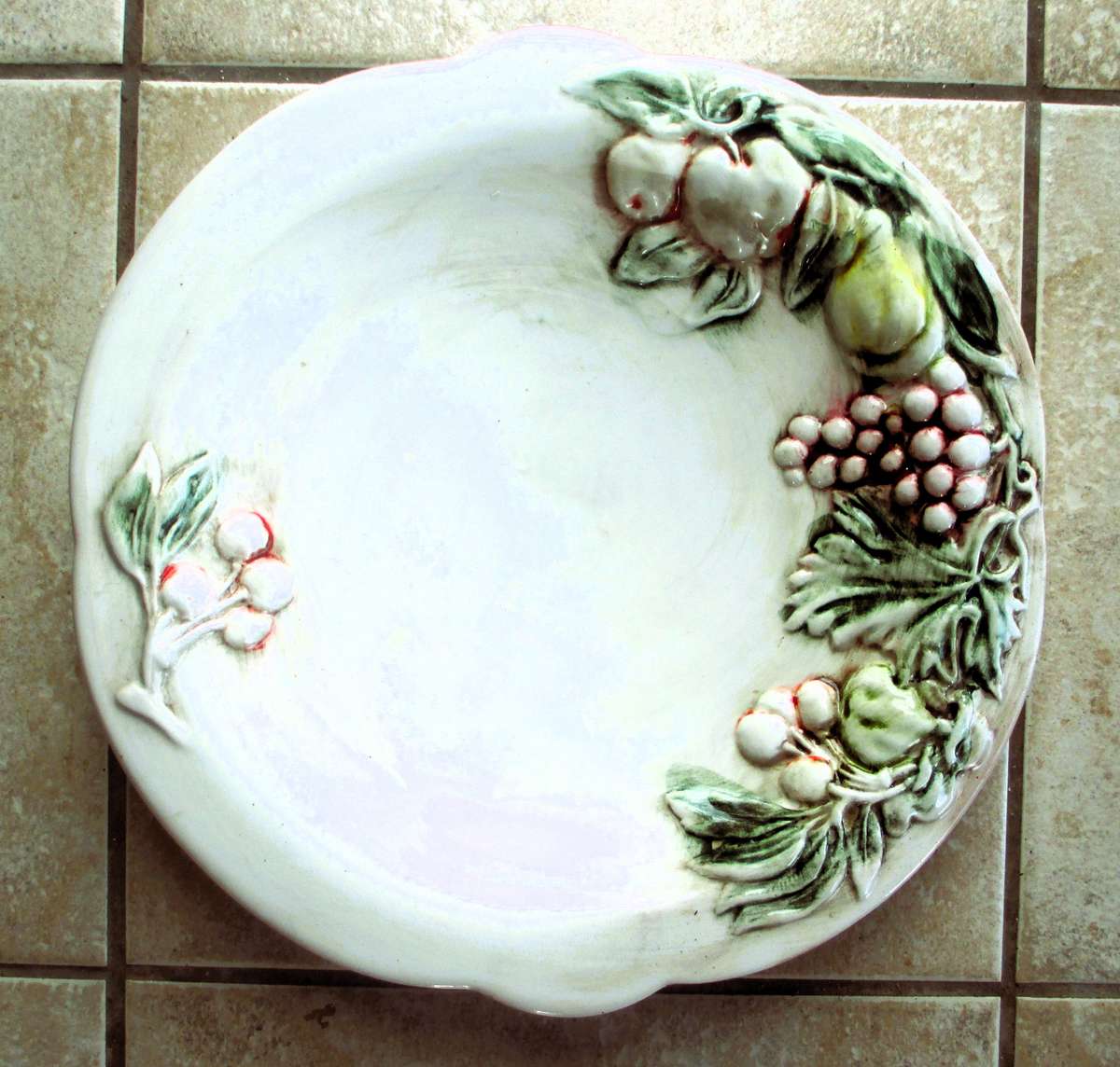 Large Antica Formage Italy VTG Fruit Platter Server 1960'2 360mm dia