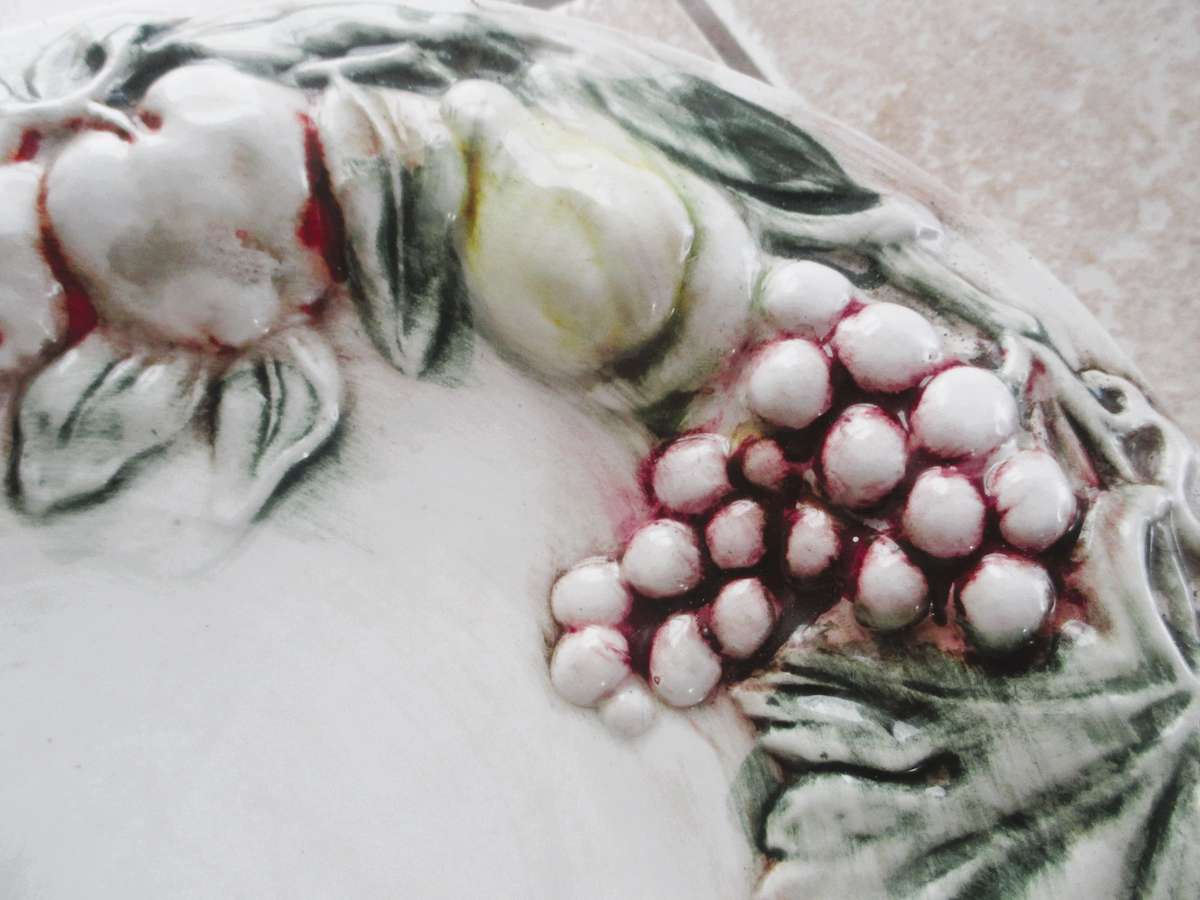 Large Antica Formage Italy VTG Fruit Platter Server 1960'2 360mm dia