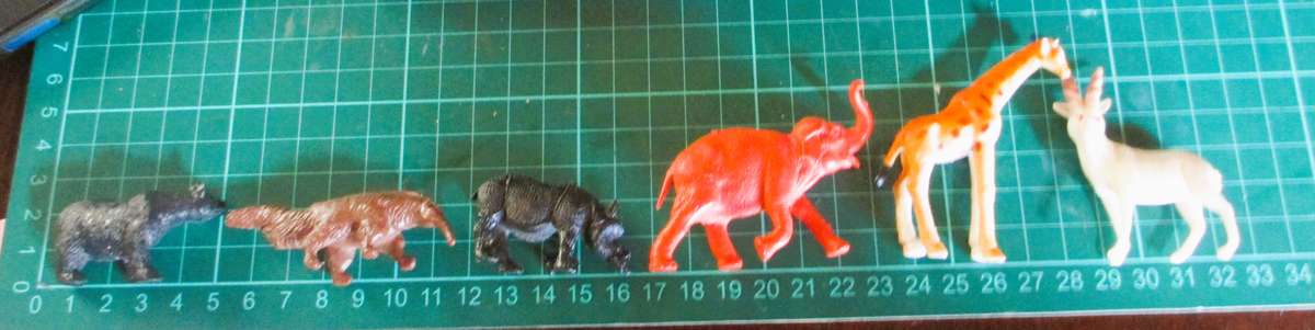 Lot of Vtg Plastic Farm Safari Zoo Animals. Scale as per photo.