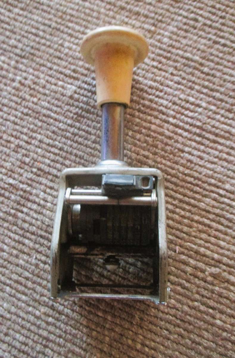 Vintage 1970's Number and or date stamp