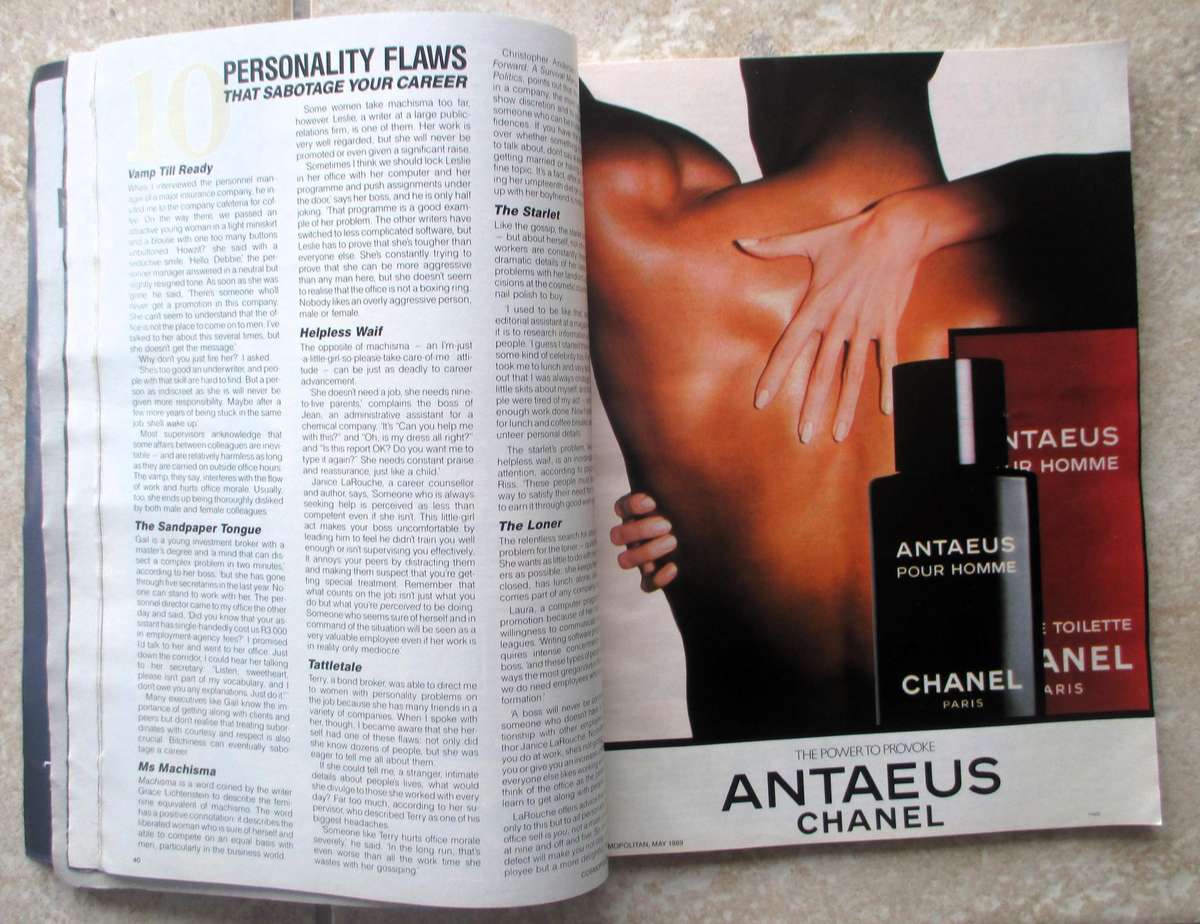 Vintage 1989 May, Cosmopolitan Magazine.