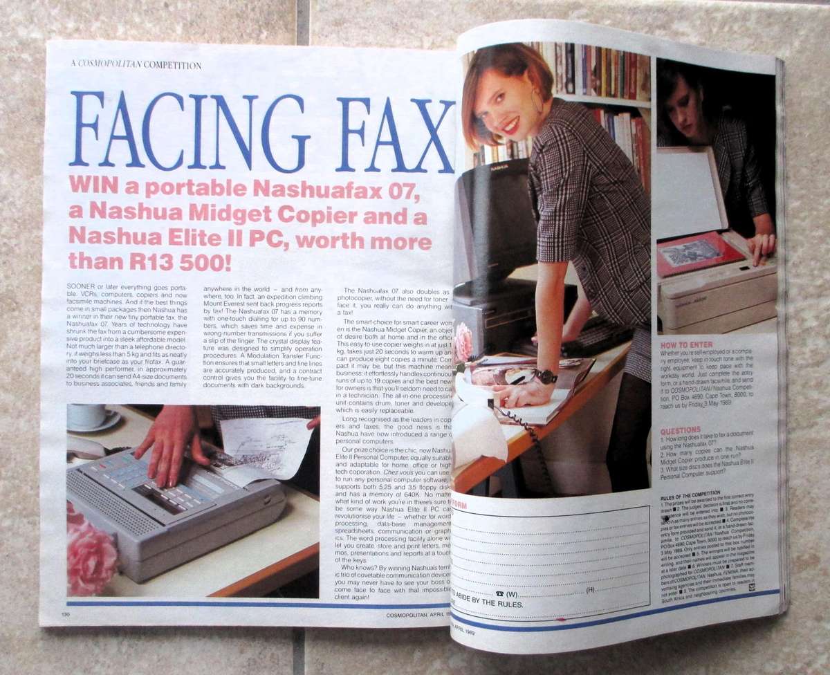 Vintage 1989 April, Cosmopolitan Magazine.