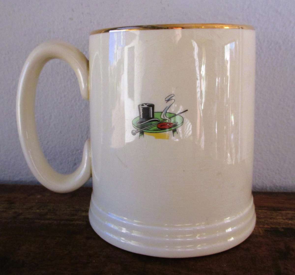 1960's Pin Up Girl Tankard Stein Beer Mug Lord Nelson Ware Elijah Cotton Ltd. Made In England