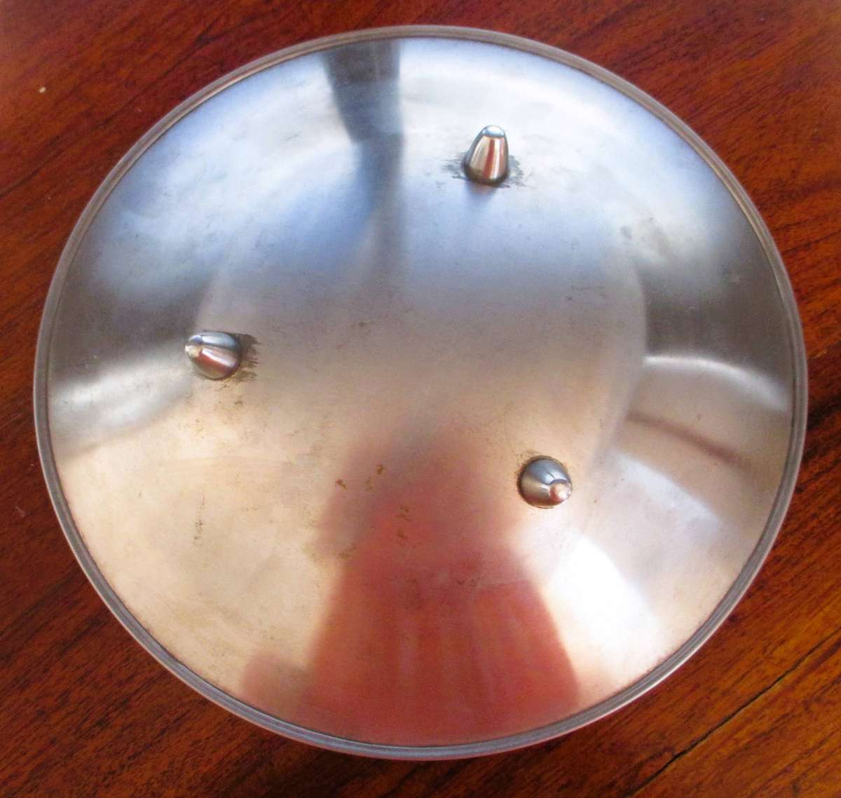 Art Deco Metal footed fruit bowl. As per photo. 280mm diameter.