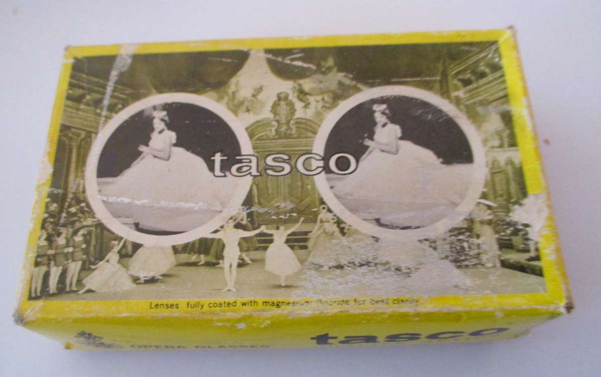Tasco Quality Opera Glasses Model #540 Act One Vintage Japan, unused in box.