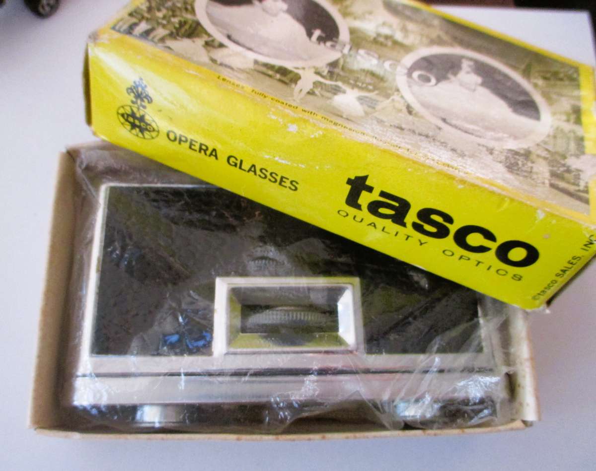 Tasco Quality Opera Glasses Model #540 Act One Vintage Japan, unused in box.
