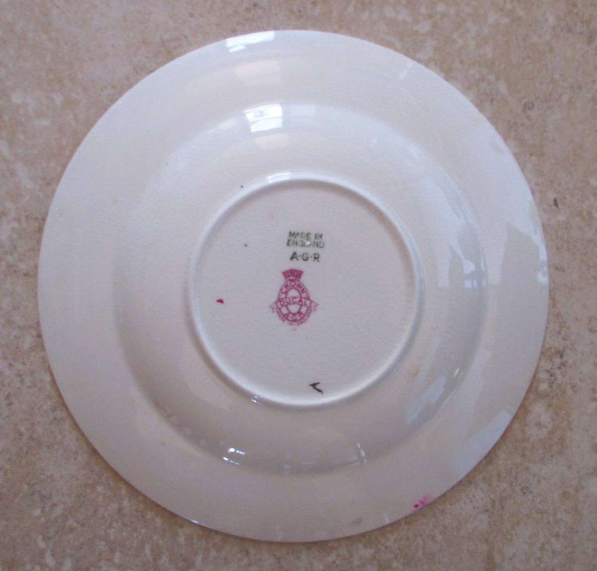 Vintage A.G.R. Crown Ducal Hand Painted Dessert Plate 23cm