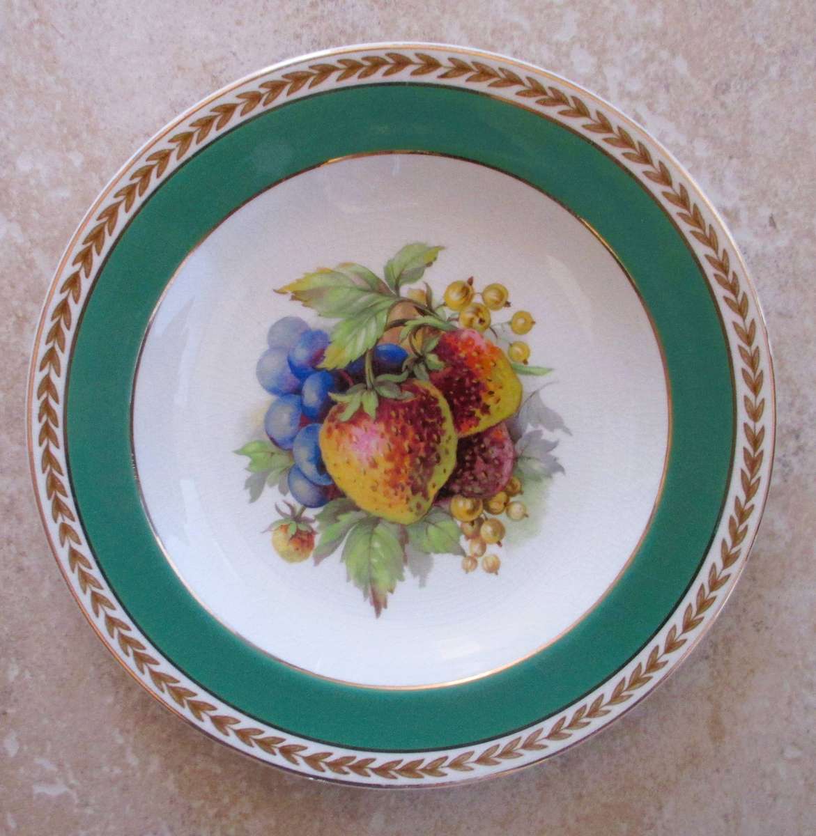 Vintage A.G.R. Crown Ducal Hand Painted Dessert Plate 23cm