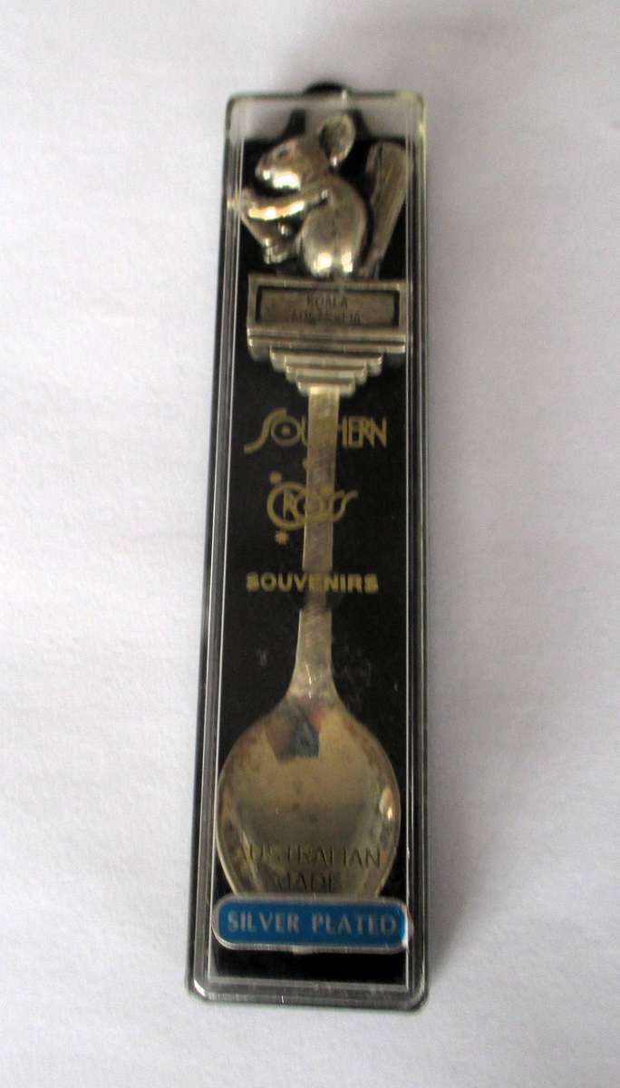 Vintage Silver Plate Australian Souvenier Spoon featuring a Koala.