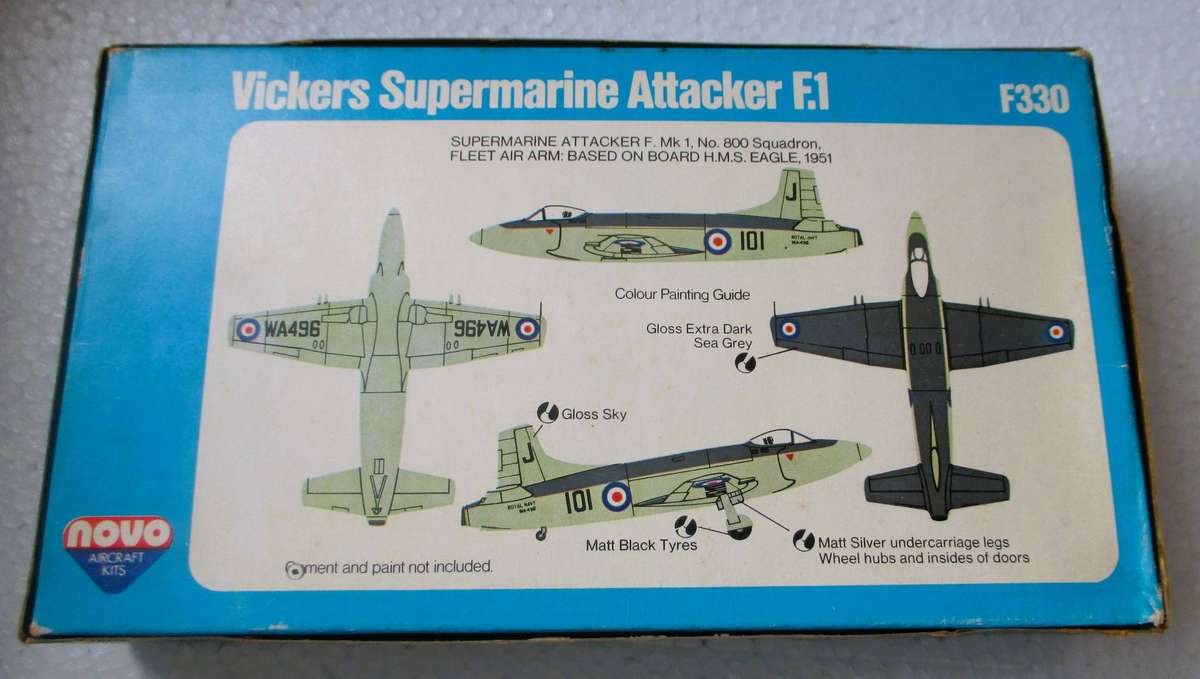 Novo 1:72 Supermarine Attacker Vintage Model Airplane Kit F330