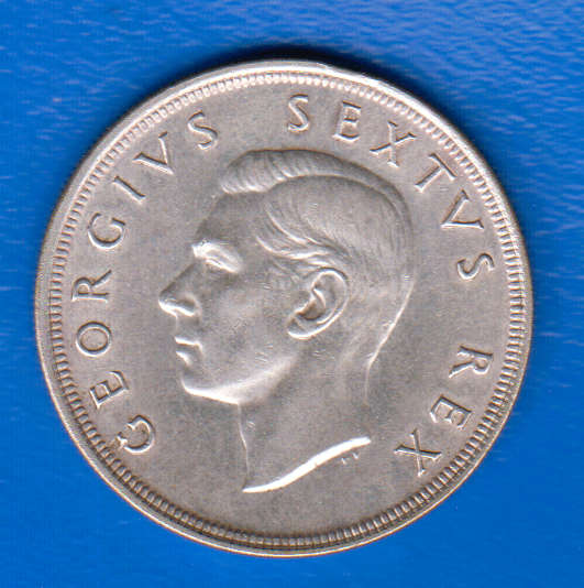 1949 South Africa Union Silver 5 Shilling