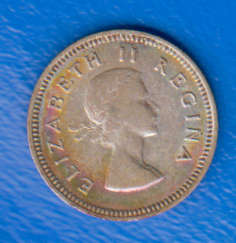 1959 South Africa Union Silver Tickey.