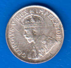 1933 South Africa Union Silver Tickey. EF